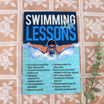 Load image into Gallery viewer, Swimming Life Lessons Poster Canvas Print Wall Art Room Decor Inspirational Gift for Swimmer
