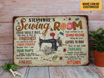 Load image into Gallery viewer, Personalized Sewing Room Metal Sign Classic Funny Gift for Sewer
