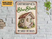 Personalized She Shed Metal Sign Vintage Shed Sign Wall Art Gift for Her