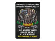 Custom Name Proud Vietnam Veterans Metal Sign American Eagle Art Veteran's Day Memorial Day Gift