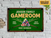 Personalized Billiards Game Room Metal Sign Billiards Sign Custom Gift for Billiards Player