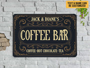 Personalized Coffee Bar Metal Sign Custom Coffee Sign Coffee Bar Sign Welcome Sign Coffee Lover Gift