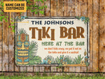 Load image into Gallery viewer, Personalized Tiki Bar Metal Sign, Tiki Bar Sign, Tropical Tiki Plaque, Pub Decor , Custom Tiki Gift
