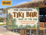 Load image into Gallery viewer, Personalized Tiki Bar Metal Sign, Tiki Bar Sign, Tropical Tiki Plaque, Pub Decor , Custom Tiki Gift
