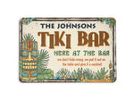 Load image into Gallery viewer, Personalized Tiki Bar Metal Sign, Tiki Bar Sign, Tropical Tiki Plaque, Pub Decor , Custom Tiki Gift
