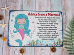 Load image into Gallery viewer, Advice From A Mermaid Metal Sign Beach Nautical Art Tin Mermaid Lover Gift
