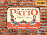 Load image into Gallery viewer, Custom Photo Name Couple Welcome To Our Patio Sign, Patio Metal Art Sign, Personalized Gift for Couple
