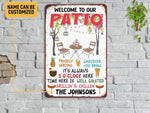 Load image into Gallery viewer, Personalized Welcome To Our Patio Sign, Patio Metal Art Sign, Patio Plaque, Gift for Family
