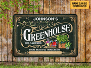 Personalized Greenhouse Metal Sign, She Shed Garden Sign, Custom Gardening Lover Gift For Gardener Planter