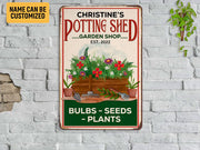 Personalized Potting Shed Garden Shop Metal Sign Garden Sign Potting Shed Sign Custom Gift For Gardener