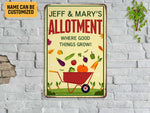 Load image into Gallery viewer, Personalized Allotment Metal Sign Vegetable Garden Sign Vegetable Patch Sign Custom Gift for Gardeners
