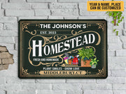 Personalized Homestead Metal Sign Greenhouse Sign Custom Garden Sign Gardening Lover Gift For Gardener