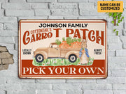 Custom Cottontail's Carrot Patch Metal Sign Vintage Carrot Garden Sign Farm Sign Gift For Gardener