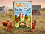 Load image into Gallery viewer, What A Fuster Cluck Chickens Metal Sign Chicken Farm Sign Chicken Coop Sign Farmhouse Sign Gift for Farmer

