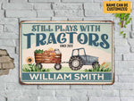 Load image into Gallery viewer, Personalized Tractor Barn Metal Sign Farmhouse Sign Farm Sign Custom Gift For Farmer
