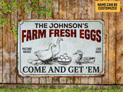 Personalized Farm Fresh Eggs Duck Farm Metal Sign Custom Quack House Sign Duck Sign Farmer Gift