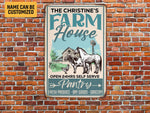 Load image into Gallery viewer, Personalized Farmhouse Pantry Metal Sign Vintage Farm Sign Pantry Sign Farm Life Gift for Farmers
