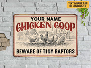 Personalized Chicken Coop Metal Vintage Chicken Farm Sign Classic Farmhouse Sign Custom Gift for Farmer