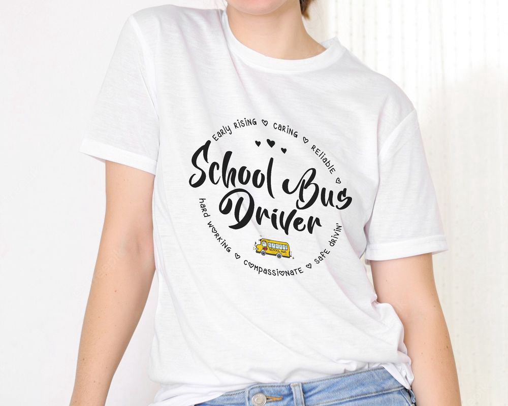 Early Rising Safe Drivin' School Bus Driver T-shirt School Bus Driver Shirt Gift for Driver