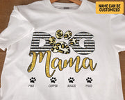 Personalized Dog Mama T-shirt Paw Dog Mom Shirt Dog Mom Mother's Day Gift