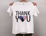 Load image into Gallery viewer, American Flag Heart Thank You T-shirt, Veteran&#39;s Day Shirt, Gift for Veteran
