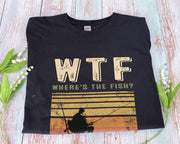 Custom Name WTF Where's The Fish T-shirt Vintage, Father's Day Gift, Fishing Dad Gift Shirt
