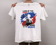 Soldier Land Of The Free Home Of The Brave 4th of July T-shirt American Pride Shirt for Men Women
