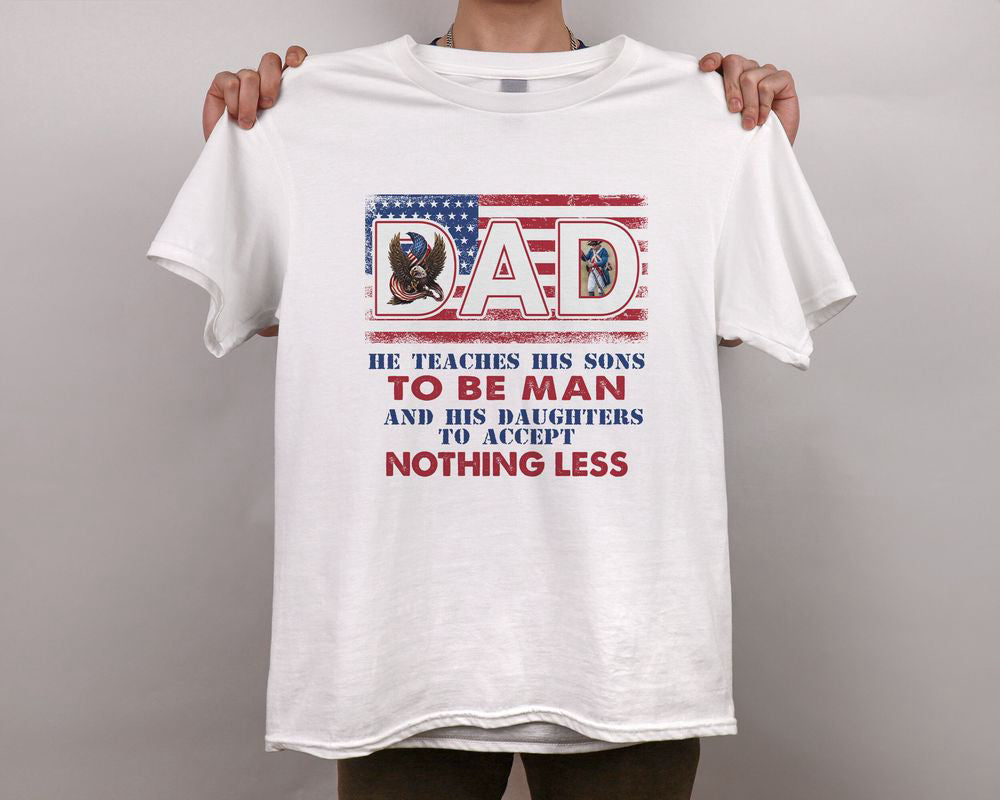 American Dad T-shirt Father's Day Gift Patriotic Dad Shirt Gift for Dad Tee