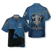 Black Veteran Silhouette Navy By Choice Custom Hawaiian Shirt For Men Women