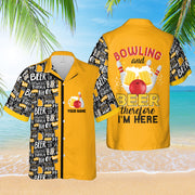 Personalized Bowling Hawaiian Shirt Custom Bowling And Beer Shirt Funny Gift For Bowler