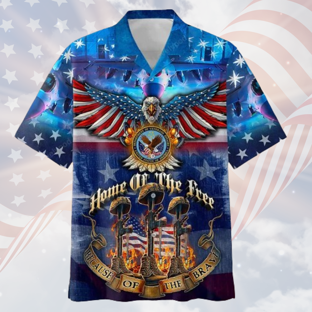 Home Of The Free Because Of The Brave Hawaiian Shirt For Men Women