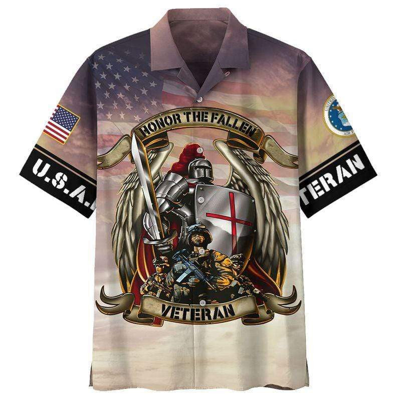 Honor The Fallen US Air Force Veteran And Knight Templar Hawaiian Shirt For Men Women