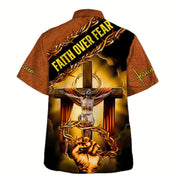 Jesus God Hawaiian Shirt, Faith Over Fear, Best Gift For Christain