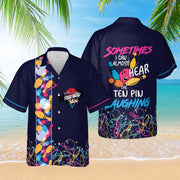 Personalized Bowling Hawaiian Shirt Ten Pins Laughing Custom Bowling Shirt Funny Bowler Player Team Gift