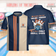Personalized Small Gang Retro Bowling Jersey Quick Zip Custom Bowling Shirt, Bowler Player Gift
