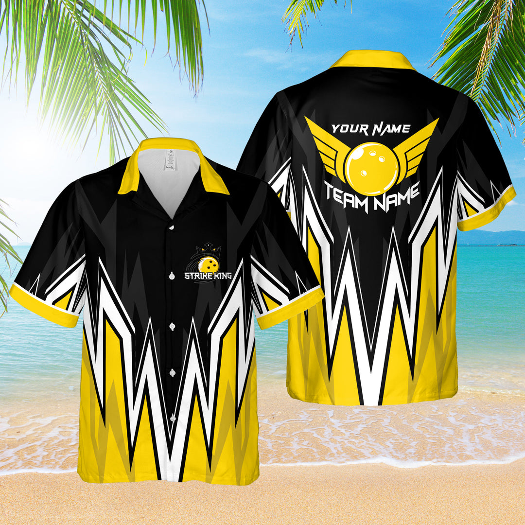 Personalized Strike King Bowling Hawaiian Shirt Custom Bowling Shirt for Team Summer Gift for Bowler Player