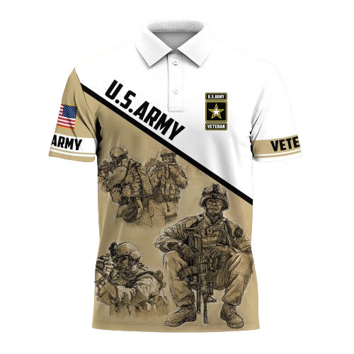 Premium U.S Multiple Service Veteran Polo Shirt, Gift For Men