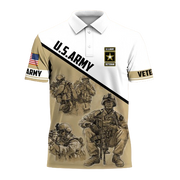 Premium U.S Multiple Service Veteran Polo Shirt, Gift For Men