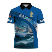 Premium U.S Navy Veteran Polo Shirt, Gift For Men