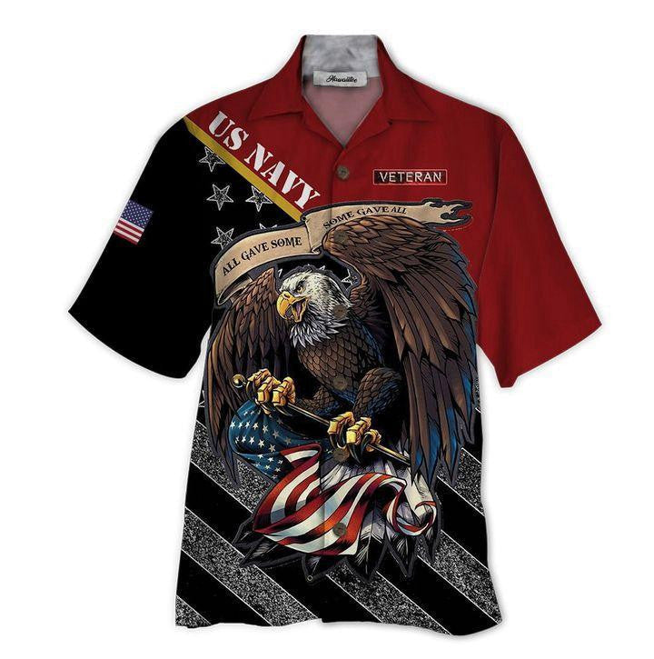 Ready Reserve US Air Navy Veteran Background Hawaiian Shirt For Men Women