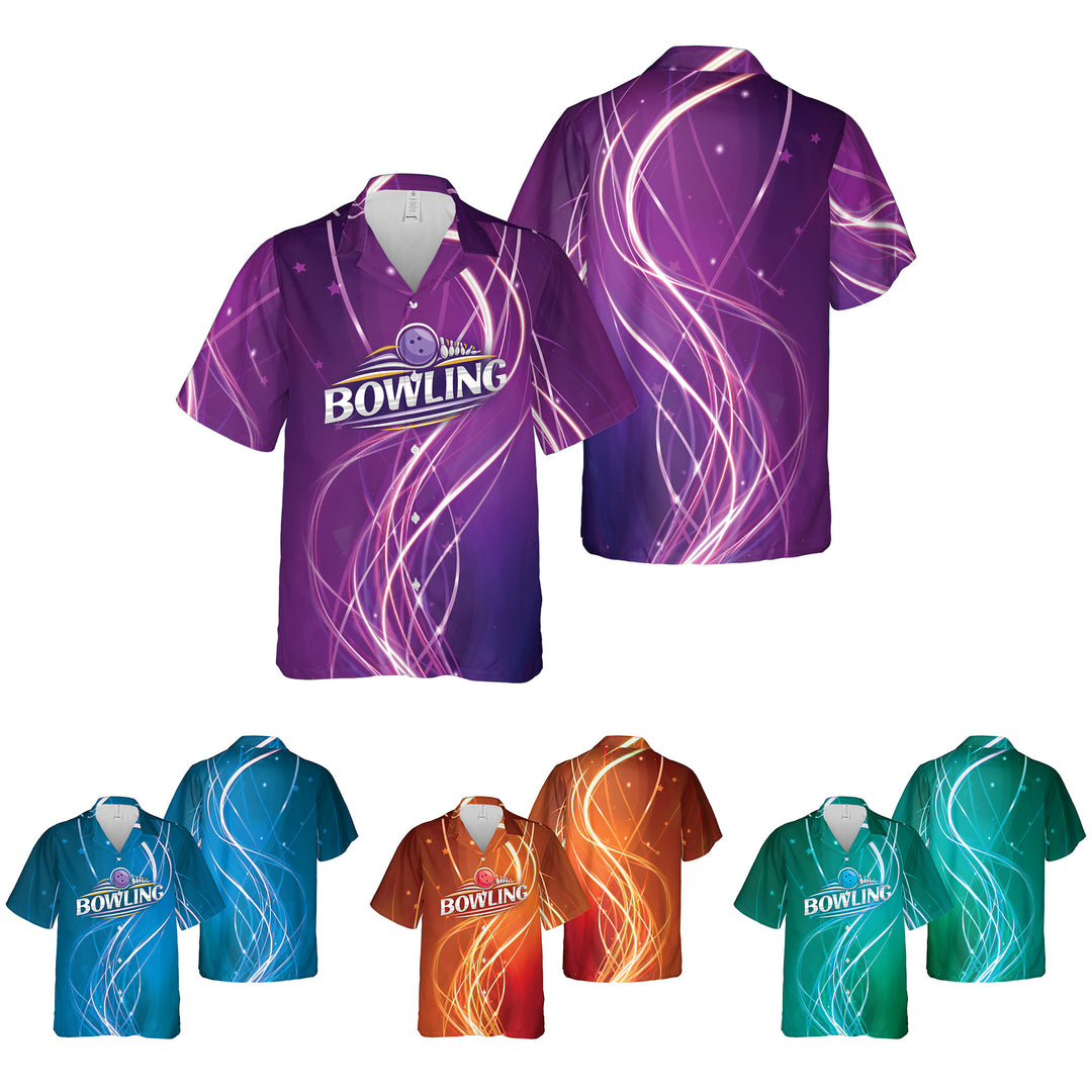 Spiral Waves Bowling Hawaiian Shirt Custom Bowling Shirt For Men Women, Bowler Player Gift