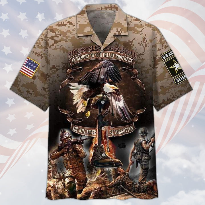 Veteran On Pixels Crazy Background Design Hawaiian Shirt For Men Women