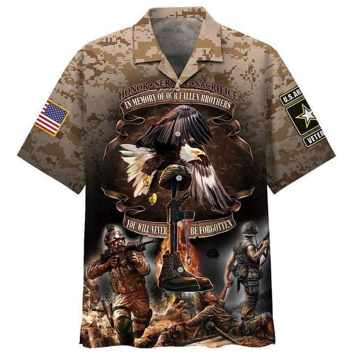 Veteran On Pixels Crazy Background Design Hawaiian Shirt For Men Women