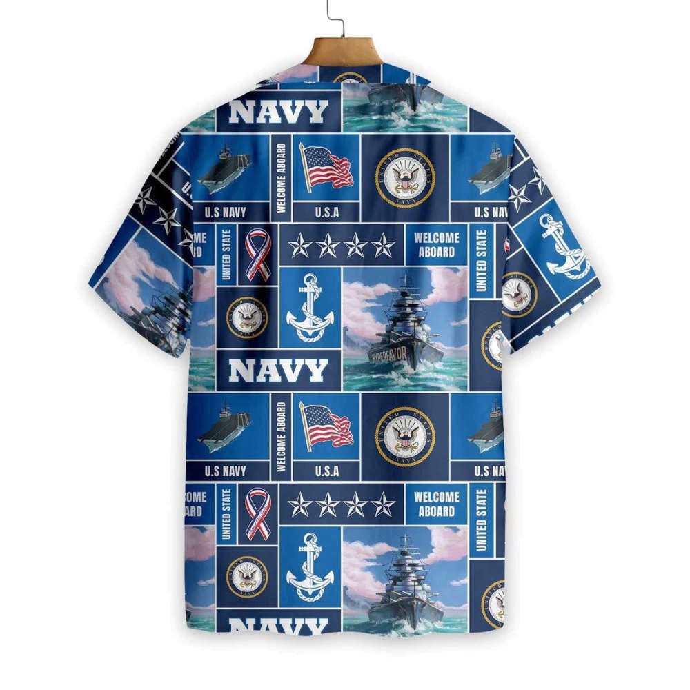 Veteran Soldier US Navy Welcome To Aboard Hawaiian Shirt For Men Women