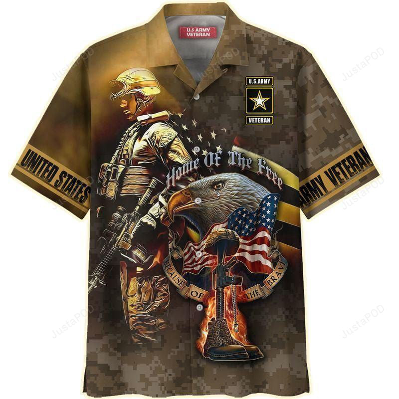 Veteran Us Army For A Hero Voluntarily Walks Into The Dangers Hawaiian Shirt For Men Women