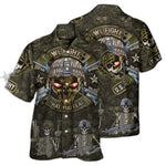 Load image into Gallery viewer, Veteran We Fight What You Fear Skull Hawaiian Shirt For Men Women
