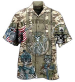 Load image into Gallery viewer, Veterans Skull Hawaiian Shirt, Army Hawaiian Shirt For Men Women
