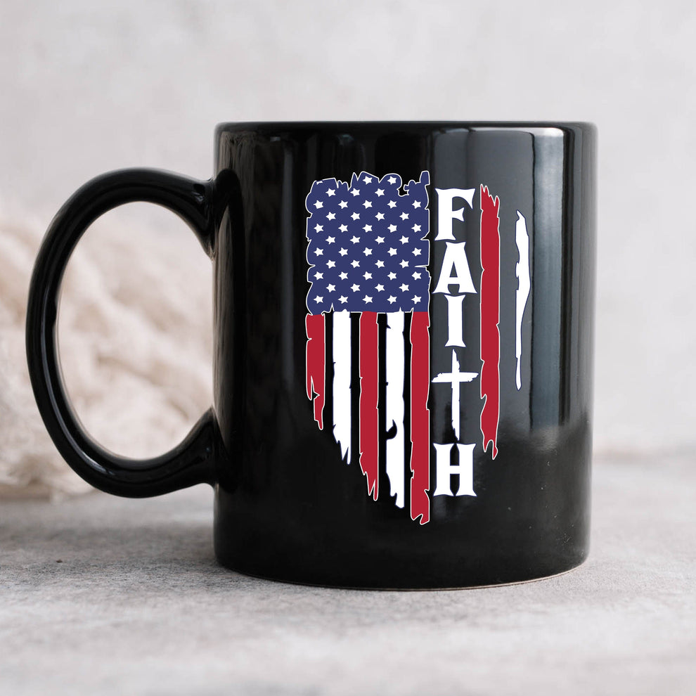 American Faith Mug - Christian Mug - Bible Verse Mugs - Scripture Mugs